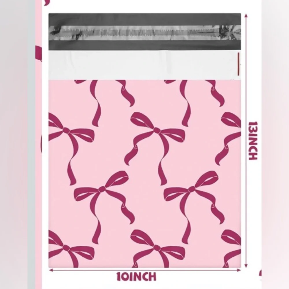 25 Bow Print 10x13 Poly Mailers